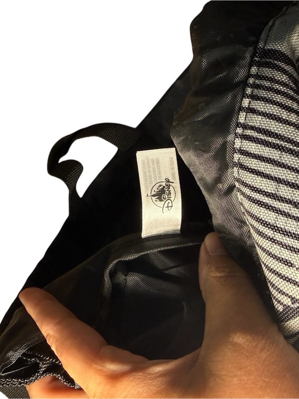 Disney Parks Disneyland Mickey Mouse Sketch Drawstring Backpack Cinch Sack Gray - Picture 5 of 7